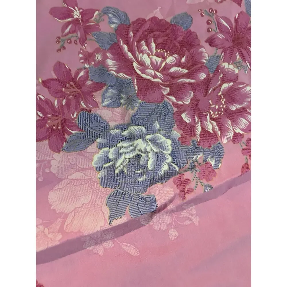 Pink CABBAGE ROSE Duvet Cover Twin Size 100% Cotton 2 Pcs Floral French Country